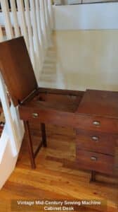 Vintage-Mid-Century-Sewing-Machine-Cabinet-Desk-second-image