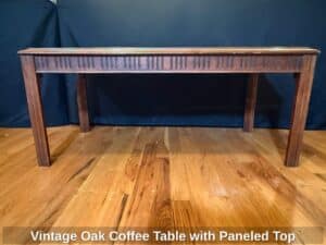 Vintage-Oak-Coffee-Table-with-Paneled-Top-second-image
