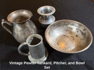 Vintage-Pewter-Tankard-Pitcher-and-Bowl-Set