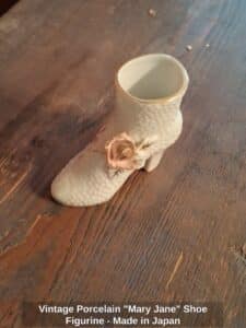 Vintage-Porcelain-Mary-Jane-Shoe-Figurine-Made-in-Japan
