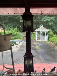 Vintage-Red-Metal-Hanging-Lantern-second-image