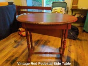 Vintage-Red-Pedestal-Side-Table