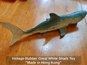 Vintage-Rubber-Great-White-Shark-Toy-Made-in-Hong-Kong-second-image