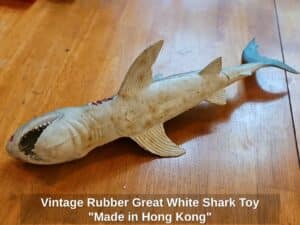 Vintage-Rubber-Great-White-Shark-Toy-Made-in-Hong-Kong-third-image