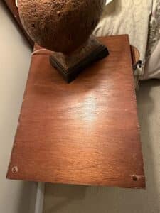 Vintage-Spool-Leg-Side-Table-with-Cylindrical-Drawers-third-image