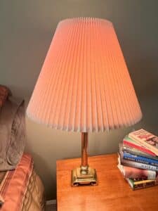 Vintage-Stiffel-Brass-Table-Lamp-with-Pleated-Shade