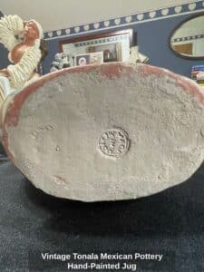 Vintage-Tonala-Mexican-Pottery-Hand-Painted-Jug-third-image