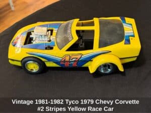 Vintage-Tyco-Chevy-Corvette-Stripes-Yellow-Race-Car-second-image