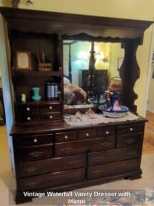 Vintage-Waterfall-Vanity-Dresser-with-Mirror