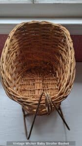 Vintage-Wicker-Baby-Stroller-Basket