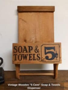 Vintage-Wooden-Cent-Soap-Towels-Dispenser