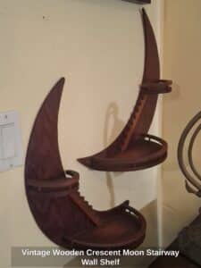 Vintage-Wooden-Crescent-Moon-Stairway-Wall-Shelf