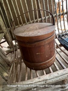 Vintage-Wooden-Firkin-Sugar-Bucket-with-Lid