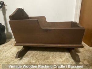 Vintage-Wooden-Rocking-Cradle-or-Bassinet