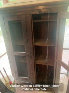 Vintage-Wooden-Screen-Door-Pantry-Cabinet-or-Pie-Safe-second-image