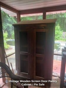 Vintage-Wooden-Screen-Door-Pantry-Cabinet-or-Pie-Safe-third-image