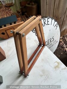 Vintage-Wooden-Tennis-Racket-Press