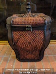 Vintage-Woven-Rattan-Storage-Chest-with-Decorative-Clasp