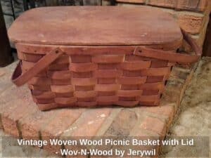 Vintage-Woven-Wood-Picnic-Basket-with-Lid-Wov-N-Wood-by-Jerywil-second-image