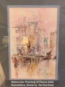 Watercolor-Painting-of-Piazza-della-Repubblica-Rome-by-Jan-Korthals-second-image