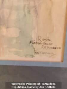 Watercolor-Painting-of-Piazza-della-Repubblica-Rome-by-Jan-Korthals-third-image