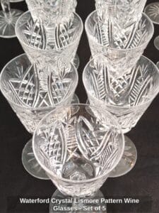 Waterford-Crystal-Lismore-Pattern-Wine-Glasses-Set-of-B-second-image