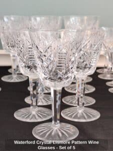 Waterford-Crystal-Lismore-Pattern-Wine-Glasses-Set-of-B-third-image