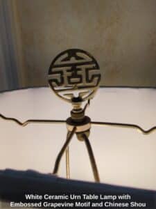White-Ceramic-Urn-Table-Lamp-with-Embossed-Grapevine-Motif-and-Chinese-Shou-Finial-third-image