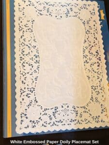 White-Embossed-Paper-Doily-Placemat-Set