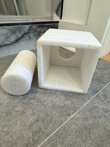 White-Marble-Fluted-Tissue-Box-Cover-and-Canister-Set-third-image