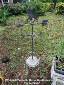 Whitehall-Products-Horse-Weathervane-with-Planter-Stand