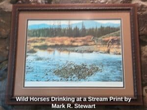 Wild-Horses-Drinking-at-a-Stream-Print-by-Mark-R.-Stewart