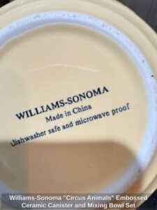 Williams-Sonoma-Circus-Animals-Embossed-Ceramic-Canister-and-Mixing-Bowl-Set-fourth-image