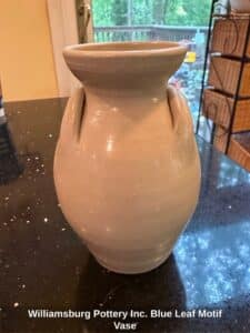 Williamsburg-Pottery-Inc.-Blue-Leaf-Motif-Vase-second-image