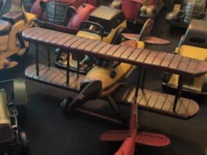 Wooden-Biplane-Model-with-Red-Baron-Fighter-Pilot-second-image