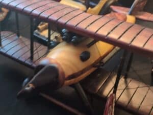 Wooden-Biplane-Model-with-Red-Baron-Fighter-Pilot-third-image