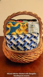 Woven-Wicker-Basket-with-Bargello-Needlepoint-Inserts