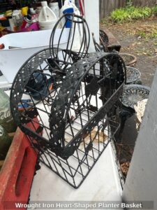 Wrought-Iron-Heart-Shaped-Planter-Basket