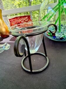Wrought-Iron-and-Glass-Candle-Holder
