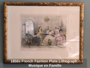 s-French-Fashion-Plate-Lithograph-Musique-en-Famille