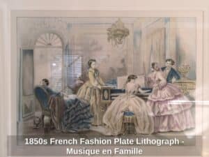 s-French-Fashion-Plate-Lithograph-Musique-en-Famille-third-image