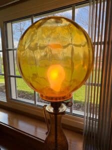 Amber-Crackle-Glass-Hurricane-Lamp-second-image