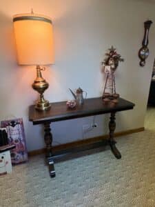 Antique-Console-Table-with-Turned-Legs-and-Stretcher