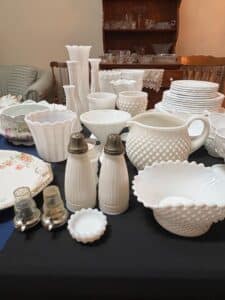 Assorted-Milk-Glass-Collection-with-Embossed-Plates-second-image