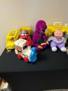 Assorted-Vintage-Toys-Fisher-Price-Barney-and-Mickey-Mouse-second-image