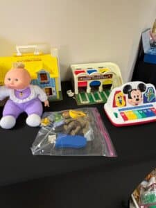 Assorted-Vintage-Toys-Fisher-Price-Barney-and-Mickey-Mouse-third-image
