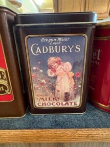 Collection-of-Vintage-Tins-Nabisco-Premium-Saltinas-Hungry-Jack-Pancake-Mix-Cadburys-Milk-Chocolate-Velvet-Pipe-and-Cigarette-Tobacco-fourth-image