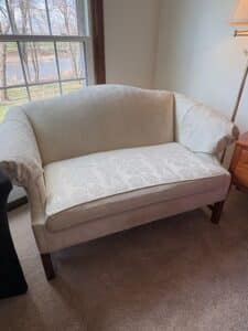 Vintage-Camelback-Loveseat-with-Damask-Upholstery