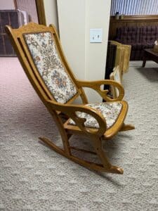 Vintage-Floral-Upholstered-Wooden-Rocking-Chair-third-image