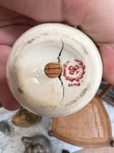 Vintage-Jester-Figural-Polka-Dot-Ceramic-Jar-Made-in-Japan-second-image